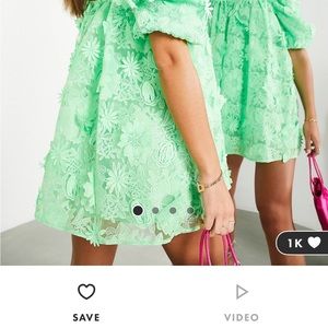 New with Tags lime green asos dress